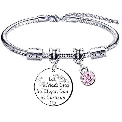 XQXQXZ Regalo Madrina Pulsera para Madrina Pulseras quieres ser mi madrina?para...