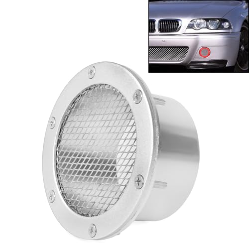 Image of BARTOO Bumper Intake Air Duct Vent Car Mesh Grille Inlet Cover, Racing Trim Hood Scoop Accessory Modification, Silver