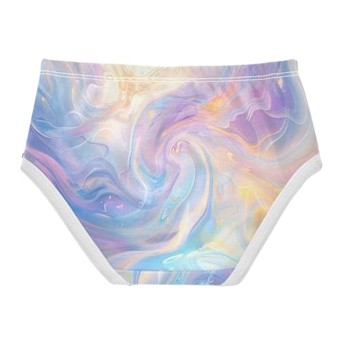 Colorful Swirls Vortexes Little Girl Panties Toddler Underwear Floral Cotton Fun Kids Briefs Undies 2t2