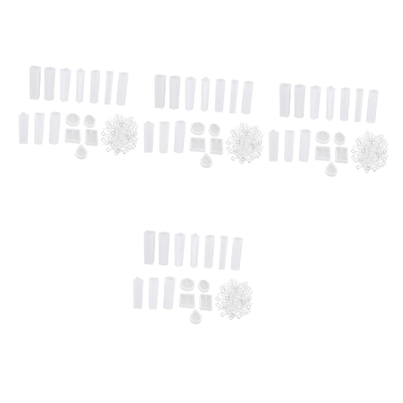 NUOBESTY 4sets Stampo Silicone Per Gioielli Fai Da Te Con Accessori Per Creazioni Artigianali Mold Per Pendenti e Decorazioni Resinose Per Creazioni Personalizzate e Divertimento Manuale