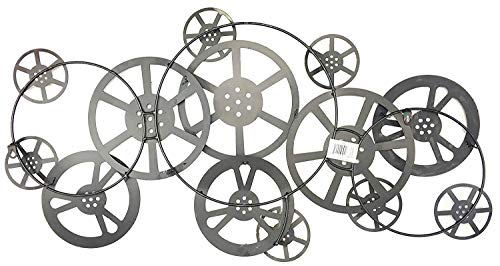 Bellaa 21833 Hollywood Movie Reel Metal Wall Art Artist Director Gifts Abstract Modern Contemporary Geomentry Home Decor 39 Inch #TOP3