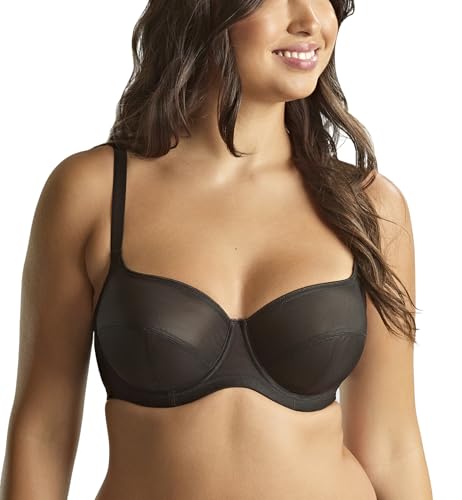 Panache Tango Essence Balconette Bra for Women – Full Coverage, Non-Stretch Support, Sheer Mesh Look