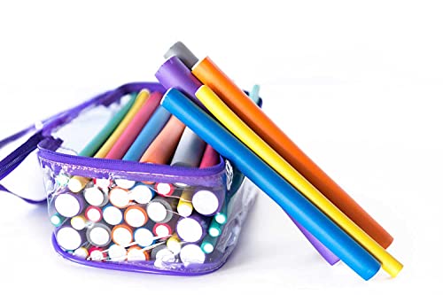 Diane Twist-Flex Rods – Pack Of 42 Assorted Hair Rollers For Women And Girls – Reusable Zip Pouch For Storage - Small, Medium, Large – Purple, Gray, Orange, Blue, Red, Yellow, Green – Dtv1 #TOP5