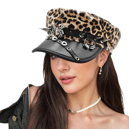 Women Girls Y2K Star Beret Fashion Newsboy Caps Warm Visor Beret Vintage Cabbie for Ladies