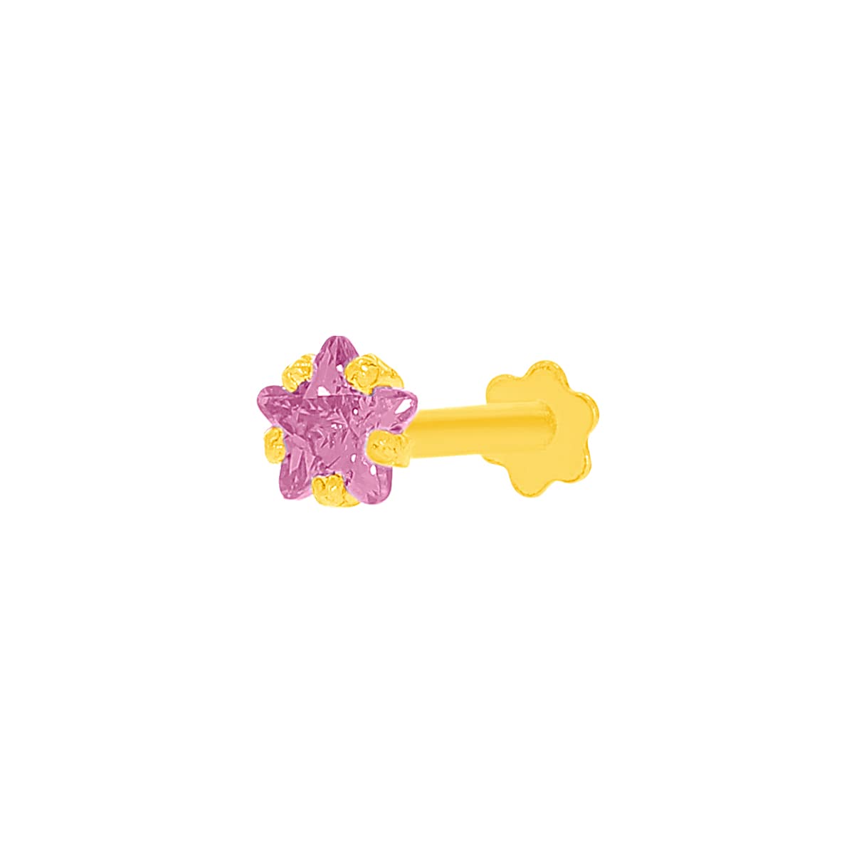 WHP JEWELLERS Grape Gleam Yellow Gold Nose Pin for Women 22 KT | Gold Nath for Women | Gold Nose Nath | Gold Naak ki Nose Pin for Women | Fashion Jewellery for Girls | Great for Gifting (B0C3XK187K) Amazon Price History, Amazon Price Tracker