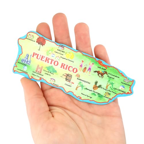Imán Decorativo Mapa Puerto Rico 5 Pulgadas miniatura 2