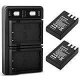 FCDAZR EN-EL9 EN-EL9a Battery(2-Pack) and USB Dual Charger for Nikon D40,D40x,D60,D3000,D5000 Cameras