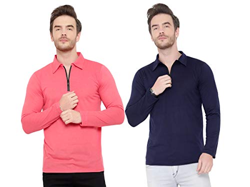Image of Men's Full Sleeve Zip Collared Neck Pack of 2