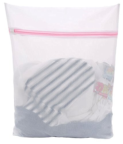 Mesh Laundry Bag, Laundry Bag with Zipper Lock, 3 Pack, Pink