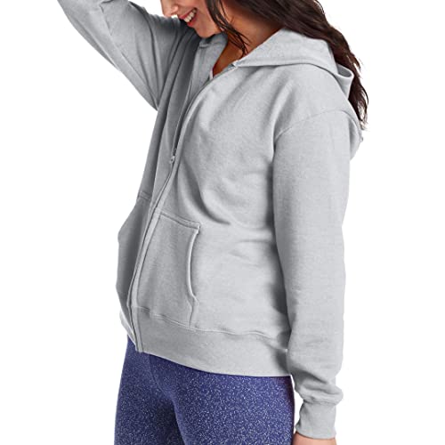 Hanes, Ecosmart Fleece Full Hoodie, Zip-up Hooded Sweatshirt for Women