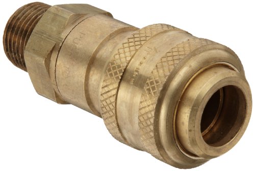 Dixon DCB9 Brass Air Chief Industrial Interchange Quick-Connect Air Hose Fitting, 1/2" Coupling x 1/2" NPT Male