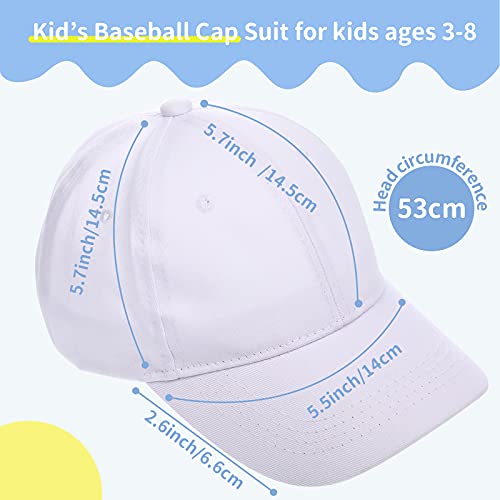 Geyoga Kids Baseball Caps Cotton Baseball Hats Adjustable Dad Hat Plain Baseball Cap Unisex Trucker Hats (Black, White, Blue, Red, 4) #TOP1