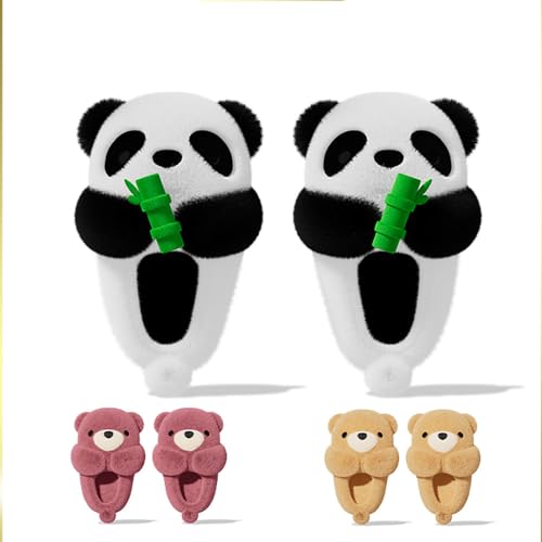 Zureto The New Cute Panda Animal Slipper Cuddly Panda Bear Plush Animal House Slippers Warm Winter Slippers House2