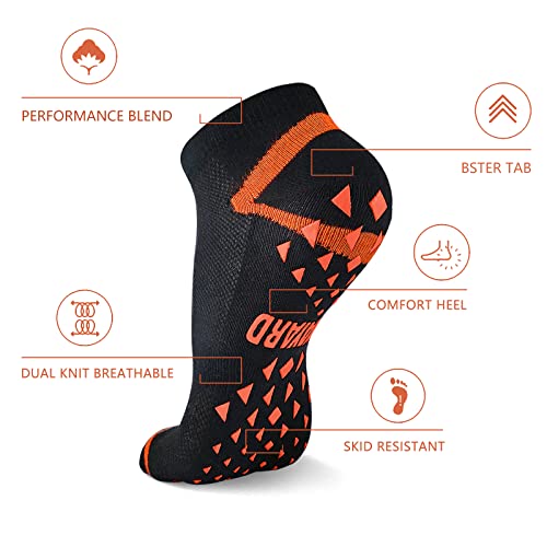 Novayard 6 Pairs Non Slip Yoga Socks Pilates Hospital Gripper Barre Socks Men Women(Black+Grey,Medium) #TOP1