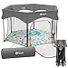 LIONELO Box per Bambini Roel Plus fino a 15 kg, 6-36 Mesi Ingresso Laterale con Cerniera, Lati in Rete Traspirante, Borsa per Trasporto, Protezione LockGuard, Chiusura Facile immagine