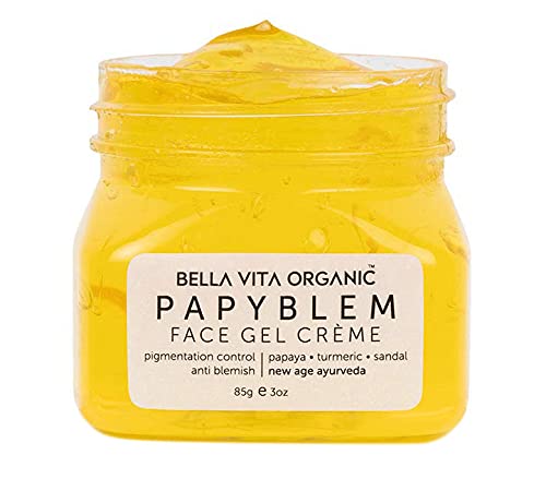 Glamorous Hub Bella Vita Organic Papyblem Pigmentation Blemish Cream Gel For Spot Removal, Brightening & Lightening With Papaya & Saffron, 85 Grams