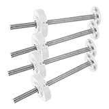 SUPVOX 4 Stück Teiliges Montagekit aus Aluminiumlegierung und Abs Metall Langlebige Gewindespindeln als Ersatzteile für Treppengitter und Absperrgitter mit Hoher Stabilität