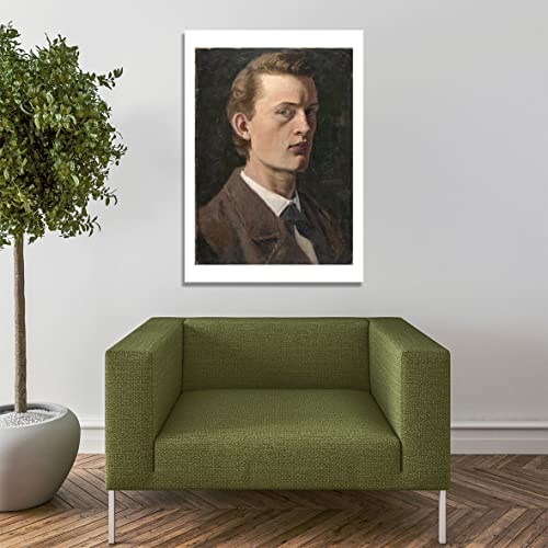 Affiche encadrée Edvard Munch Autoportrait grand format papier mat