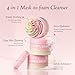 APRILSKIN Pink Aloe Trouble Soothing Duo with Heart Puff: Pink Aloe Facial Polish Cleanser, Pink Aloe Vita Toner & Heart-Shaped Plush Facial Cleansing Sponge