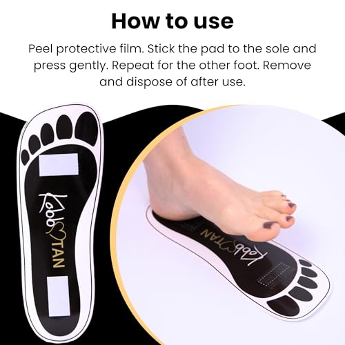 KOBBTAN 60 Pares (120 Pés) de Almofadas para Pés de Bronzeamento Artificial para Bronzeamento Artifi