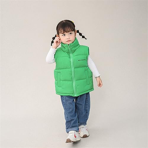 Little Girls Boys Winter Warm Turtleneck Zipper Sleeveless Jacket Puffer Down Vest Coat Outwear3