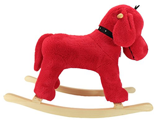 Animal Adventure | Real Wood Ride-On Plush Rocker | Clifford | Perfect for Ages 3+