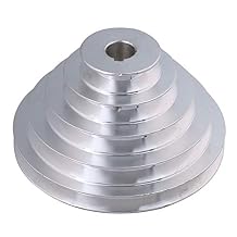 20mm Bore 54mm-150mm Outter Dia Aluminum 5 Slot A Type V-Shaped Pulley 5 Step Pulley Belt 12.7mm Belt Width