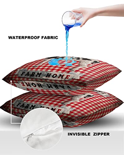 Outdoor-Throw-Pillow-Cover-Retro-Farm-Milk-Cow-Waterproof-Cushion-Covers-2-Pack-Farmhouse-Animals-Shabby-Buffalo-Plaid-Pillow-Cases-Home-Decoration-for-Patio-Garden-Couch-Sofa Outdoor Throw Pillow Cover Retro Farm Milk Cow Waterproof Cushion Covers 2 Pack Farmhouse Animals Shabby Buffalo Plaid Pillow Cases Home Decoration for Patio Garden Couch Sofa