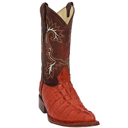 Western Shops Luxury Mens Leather Crocodile Alligator Print Snip Toe Western Cowboy Boots