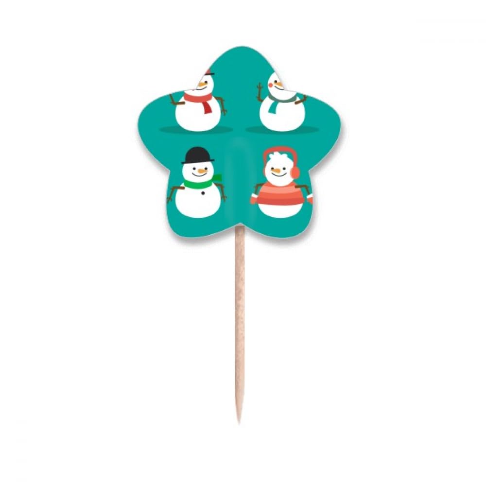 Piques à cupcakes bonhomme de neige pour partager la joie de Noël en famille