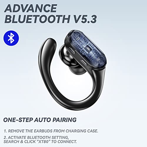 Lenovo Fone De Ouvido XT80 Esportivo Sem Fio Fone Bluetooth 5.3 TWS À Prova D'água HiFi Com Cancela