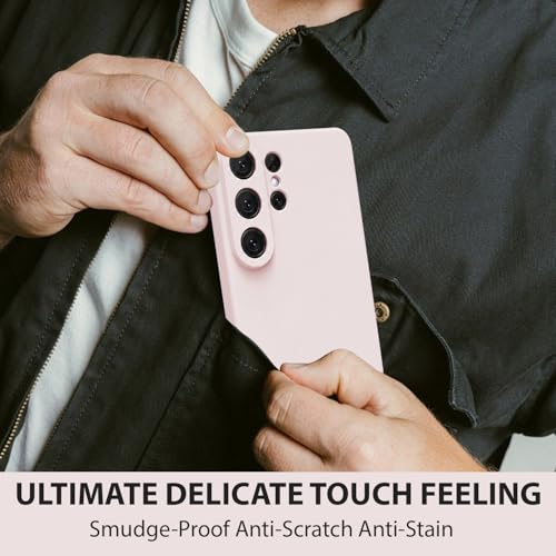 Image of LIRAMARK Liquid Silicone Soft Back Cover Case for Samsung Galaxy S26 Ultra 5G| Soft Micro-Fibre Lining Inside | Camera Protection Bump (Pink)