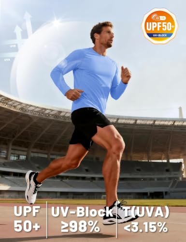 Hauts course respirant pour vos séances de running matinales en bleu clair