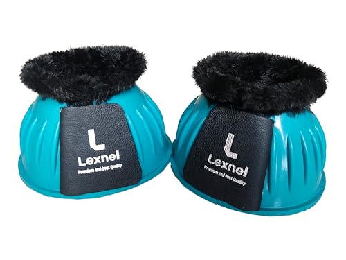 Image of Rubber Bell Boots, Durable Bell Boots for Horse - Superior Hoof Protection and Comfort 1 Pair (Teal, Medium)