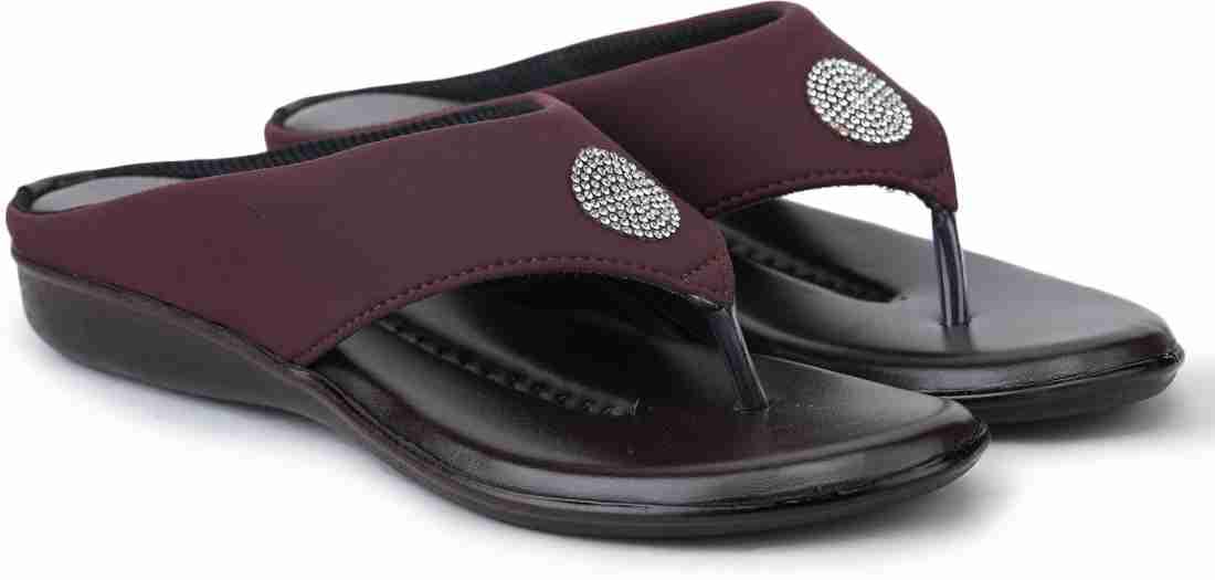 XUNIQUE® Synthetic Stylish And Comfortable Womens Sandals | Durable Outsole | Perfect For Everyday Wear (8_Wine) (B0CD73FJV1) Amazon Price History, Amazon Price Tracker