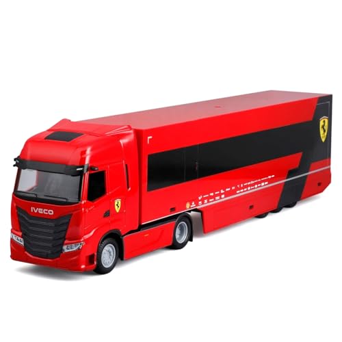 CARATTERISTICHE: Modelli diecast di alta qualità realizzati con cura nei particolari, perfetti per collezionisti e appassionati della Scuderia Ferrari e dei grandi trasporti Iveco.