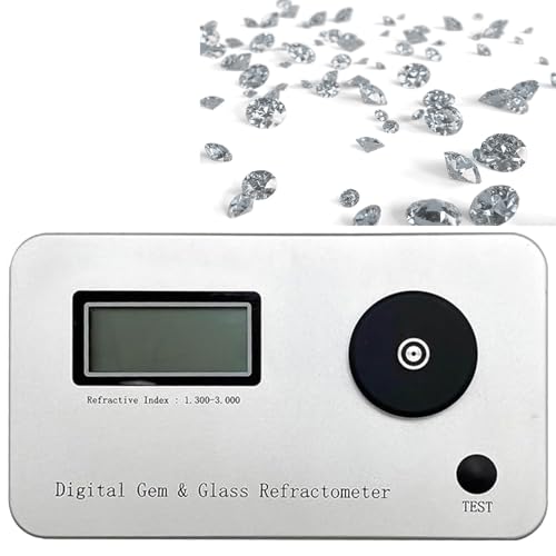 RENJJPBO Gemstone Refractometer,Professional Diamond Identification Tool for Jewelry,Measurement Error: ±0.005/Test Accuracy 0.001/refractive Index 1.300-3.0