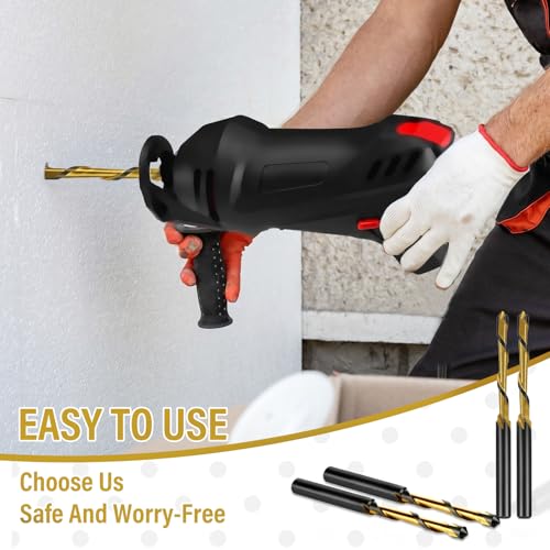 Image of Tondiamo 10 Pcs Drywall Router Bits 3 /16 Drywall Rotor Tips M2 High Speed Steel Cutting Bit Downward Router Cutout Rotary Guidepoint Drill Tool, Used for with Spiral Saw (Yellow and Black)
