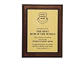 aahs!! Engraving Worlds Greatest Plaques (The Best Mom in The World, Gold)