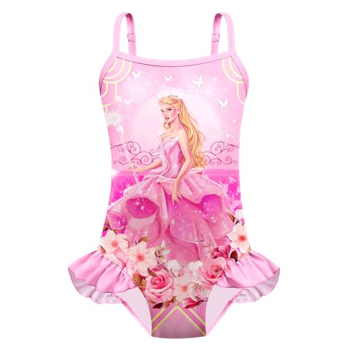 Kids Girls Princess Rash Guard Shirts Sets with Bikini Bottoms Swimsuit Bathing Suits 4-12 Years