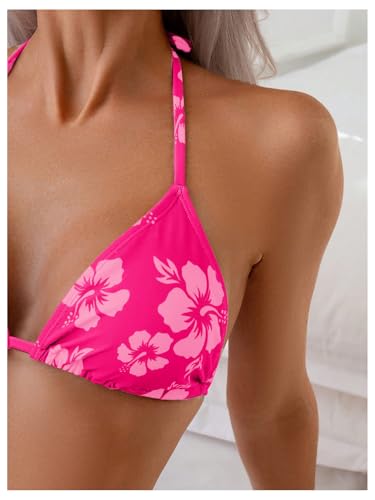 Floerns Women's 3 Piece Swimsuits Floral Triangle Bikini Set with Beach Cover Up Skirt3