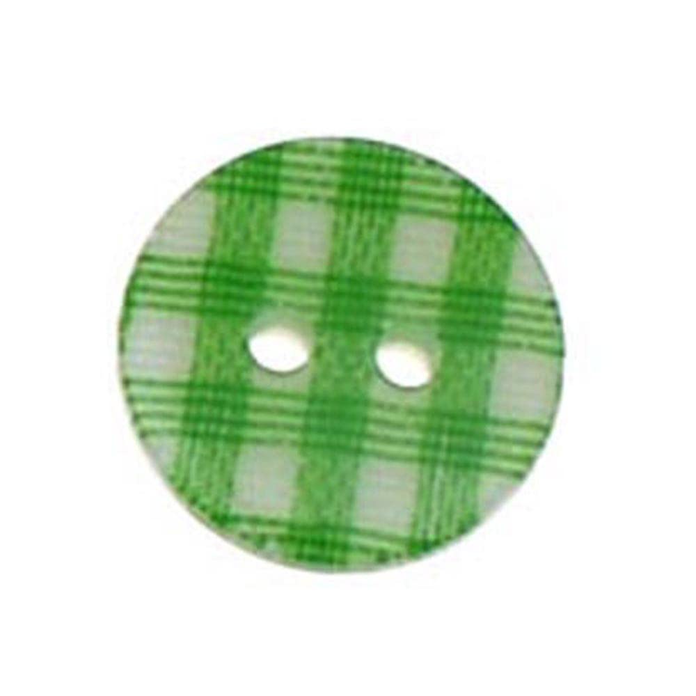 Reland Sun Kunstharzknöpfe 12,5 Mm, Gingham-Karo, Königsblau - 20 Stück, Für Babykleidung Und Basteln