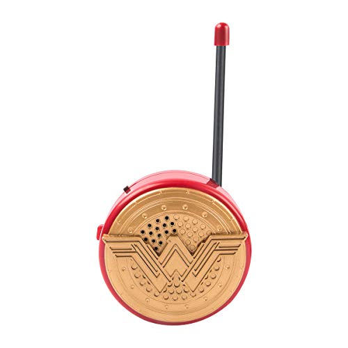 Wonder Woman Justic League Walkie Talkies, 1000 Feet Range, for Indoor and Outdoor use, Includes Belt Clip, by Sakar
