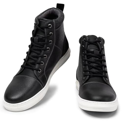 Image of Arkbird Casual Sneaker Boots, High-Top Sneakers Lace-up Leather Chukka Shoes for Men