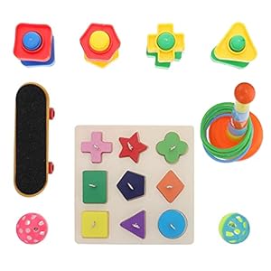 iplusmile Vogel Accessoire 9 stks Vogel Educatief Speelgoed Creatieve Papegaai Grappig Speelgoed Vogeloefening Acti