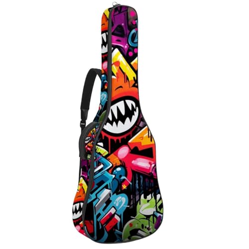 JRHEJTFZ Housse pour guitare acoustique de 1,9 cm d’épaisseur – Imperméable – Durable et élégant – Imprimé gribouillage, Multicolore 5., 42.9×16.9×4.7 in, Motif imprimé tendance - Les Beatles, Paul McCartney, John Lennon, RIngo Starr, George Harrison JRHEJTFZ Housse pour guitare acoustique de 1,9 cm d'épaisseur - Imperméable - Durable et élégant - Imprimé gribouillage, Multicolore 5., 42.9x16.9x4.7 in, Motif imprimé tendance