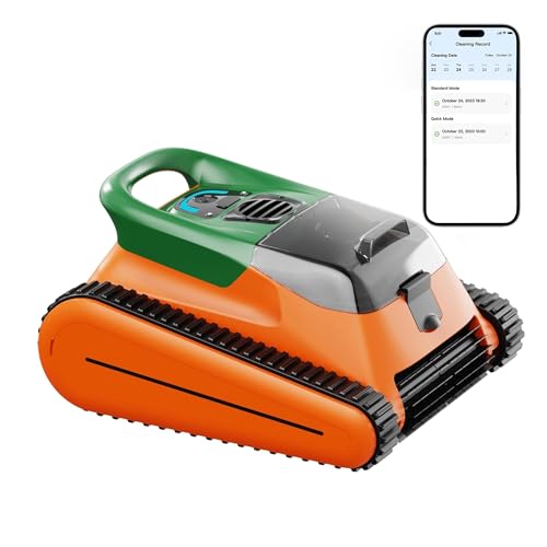 Image of (2024 New) Cordless Robotic Pool Cleaner, Robotic Pool Vacuum for Inground Pools, Wall and Waterline Cleaning, Powerful Suction and Replaceable Battery, 150 min Battery Life for Pool Up to 1614 Sq.ft
