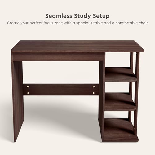 Image of Interio by Godrej EWA Study Table with Vurv Chair Set, Royal Blue and Brown, 1- Year Warranty, Knock Down - Assembly Required
