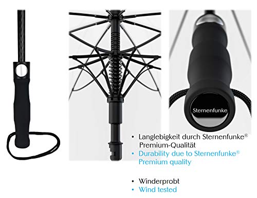 Transparenter XXL Regenschirm mit Sternenfunke-Design