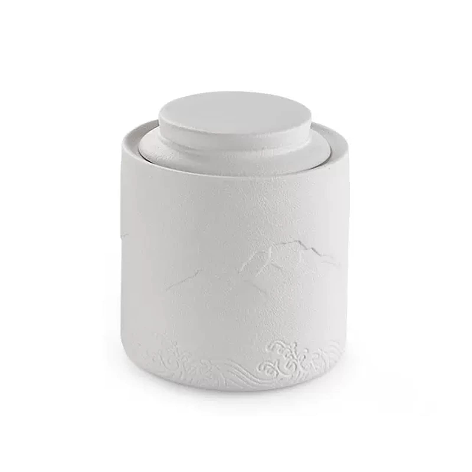 Bx9rE7tK3g Kitchen Storage Jar Tea Pot Ceramic Sealed Vintage Household Bulk Storage Elegant Matte Kiln Glazed Surface, Suitable for, Coffee Beans, Candy, Etc Ceramic Tea Canister(White)